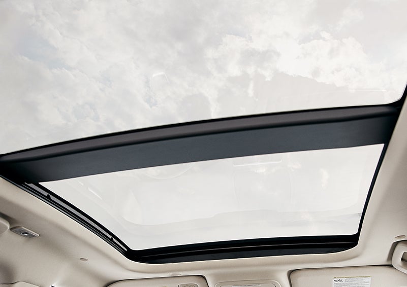 The available panoramic Vista Roof® is shown from inside a 2024 Lincoln Corsair® SUV. | Gary Yeomans Lincoln Ocala in Ocala FL